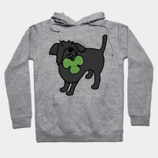 Cute Dog Holding Green Club Hoodie